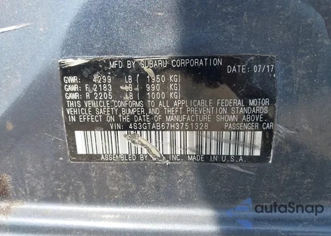 2017 Subaru Impreza Premium z USA, uszkodzony, nr VIN 4S3GTAB67H3751328